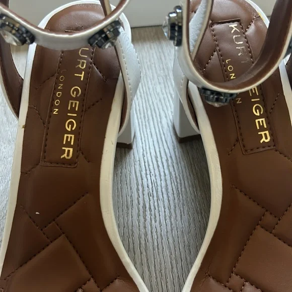 Kurt Geiger White and Brown Heels - Picture 5 of 5